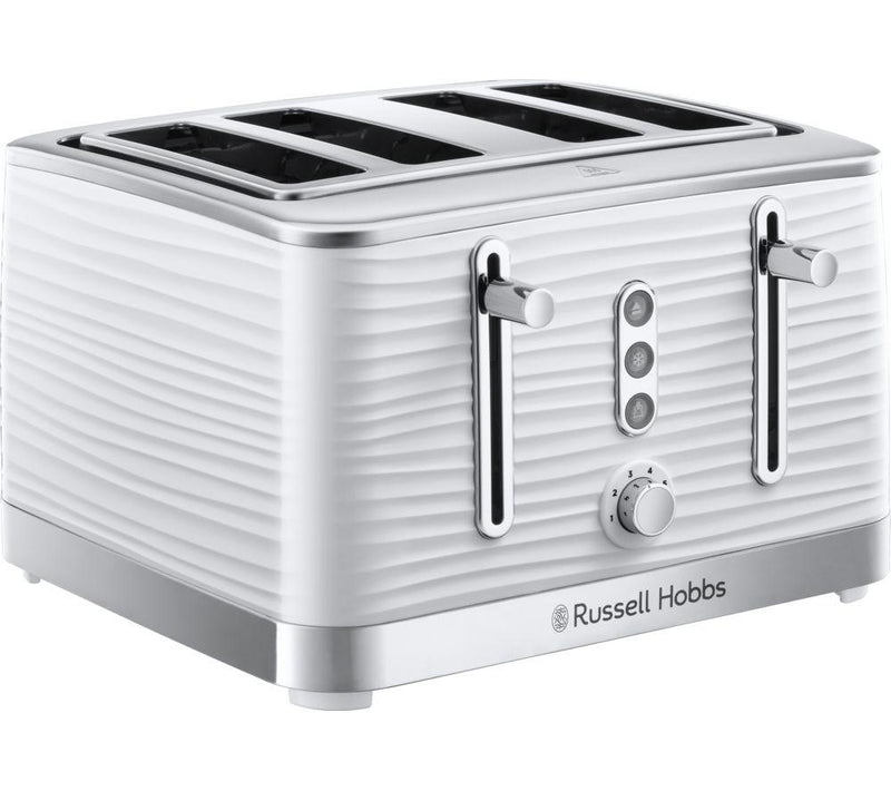 Russell Hobbs 24380 White Inspire High Gloss 4 Slice Toaster